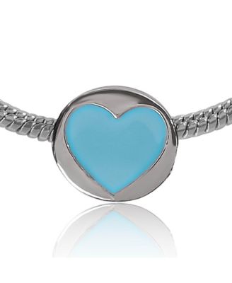 Stitch Fashion 7" Charm Bracelet with Blue and Silver Tone Enamel Beads