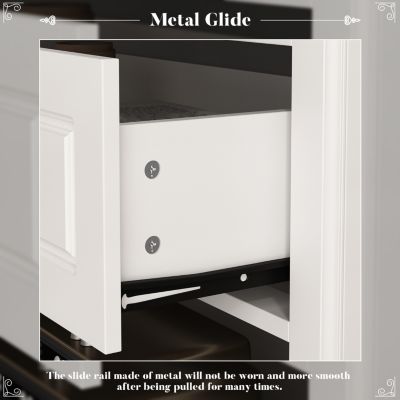 Modern White 6-Drawers Wood Chest of Drawer Dresser，bedroom nightstand, wooden end table