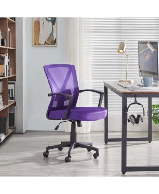 Mesh Office Chair Mid Back Desk Chair Adjustable Swivel Chair