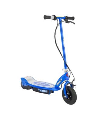 E100 Motorized Rechargeable Kids Toy Electric Scooters, 1 Black & 1 Blue