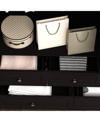 Brown Paint Big Wardrobe Armoires With Mirror,Drawers,Shelves