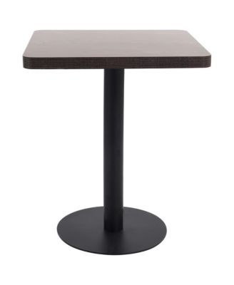 Bistro Table Dark Brown MDF 23.6 x 23.6 in Sleek Bistro Table