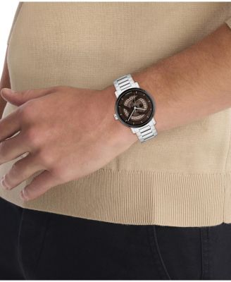 Unisex Iconic Automatic Silver Stainless Steel Bracelet Watch 40mm