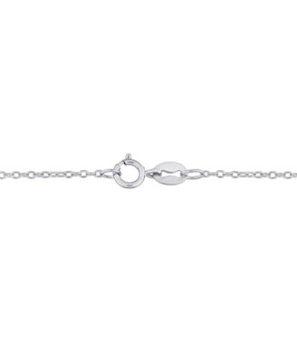 Moissanite Bezel 17" Lariat Necklace (1/3 ct. t.w.) in Sterling Silver