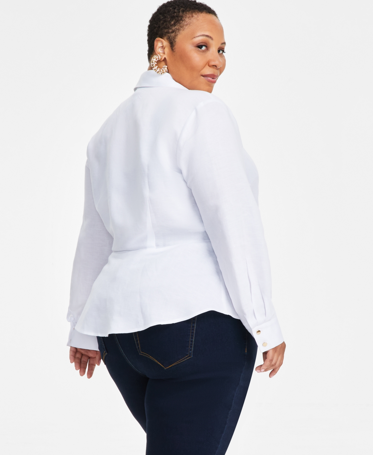 I.n.c. International Concepts Plus Size Tied Surplice Top, Exclusively at Macy's