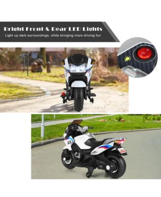 12V Kids Ride On Motorcycle Electric Motor Bike w/ Training Wheels & Light