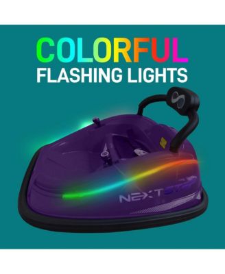 360° Spinning Kids Bumper Car with Remote Control, LED Lights, and 2 Driving Modes (Pink)