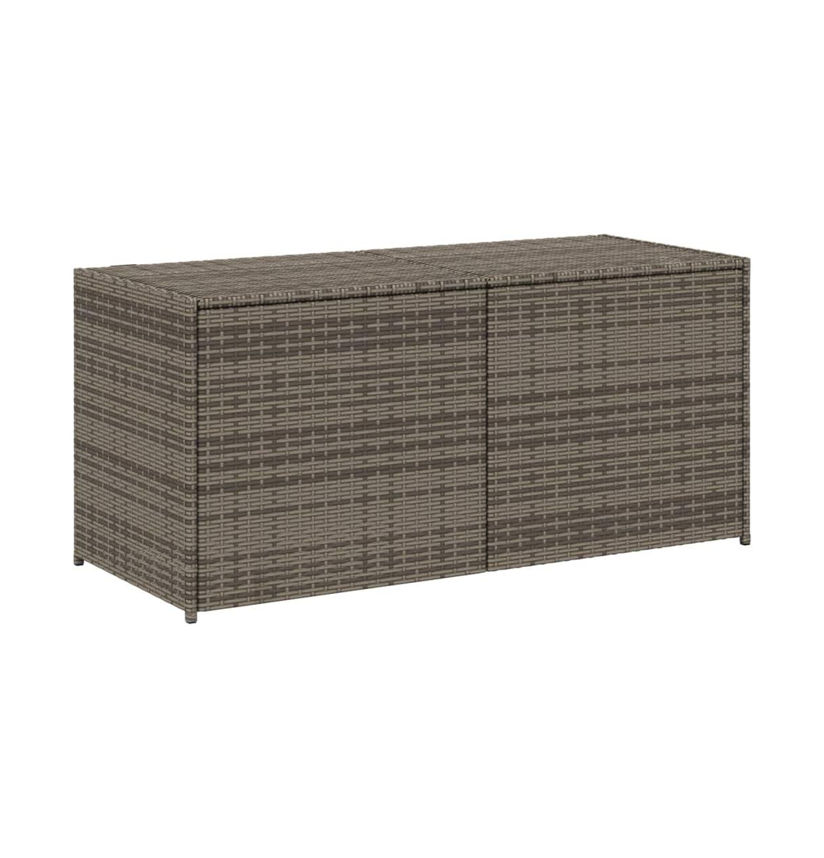vidaXL Garden Storage Box74.8 Gal Poly Rattan - Gray