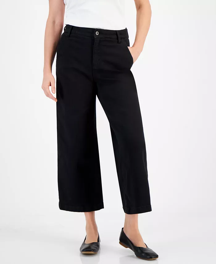 Petite High-Rise Wide-Leg Cropped Jeans - thumbnail 7