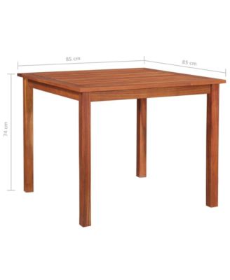 Patio Table 33.5"x33.5"x29.1" Solid Acacia Wood
