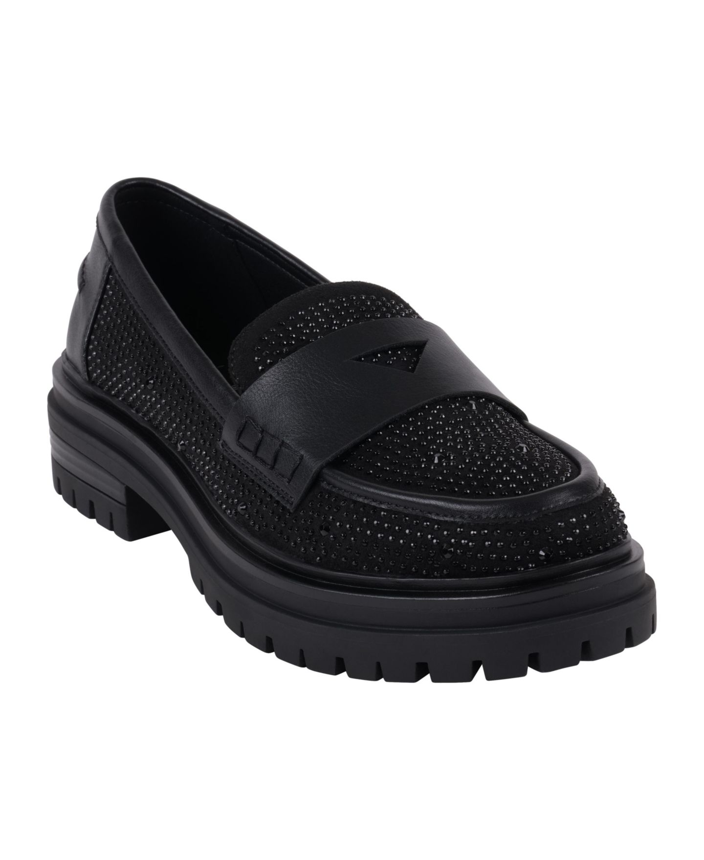 Женские туфли GC Shoes Galen Embellished Lug Sole, цвет: Чёрный — фото 1