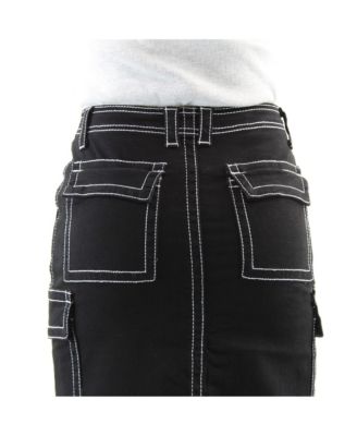 Women's Black Cargo Skirt