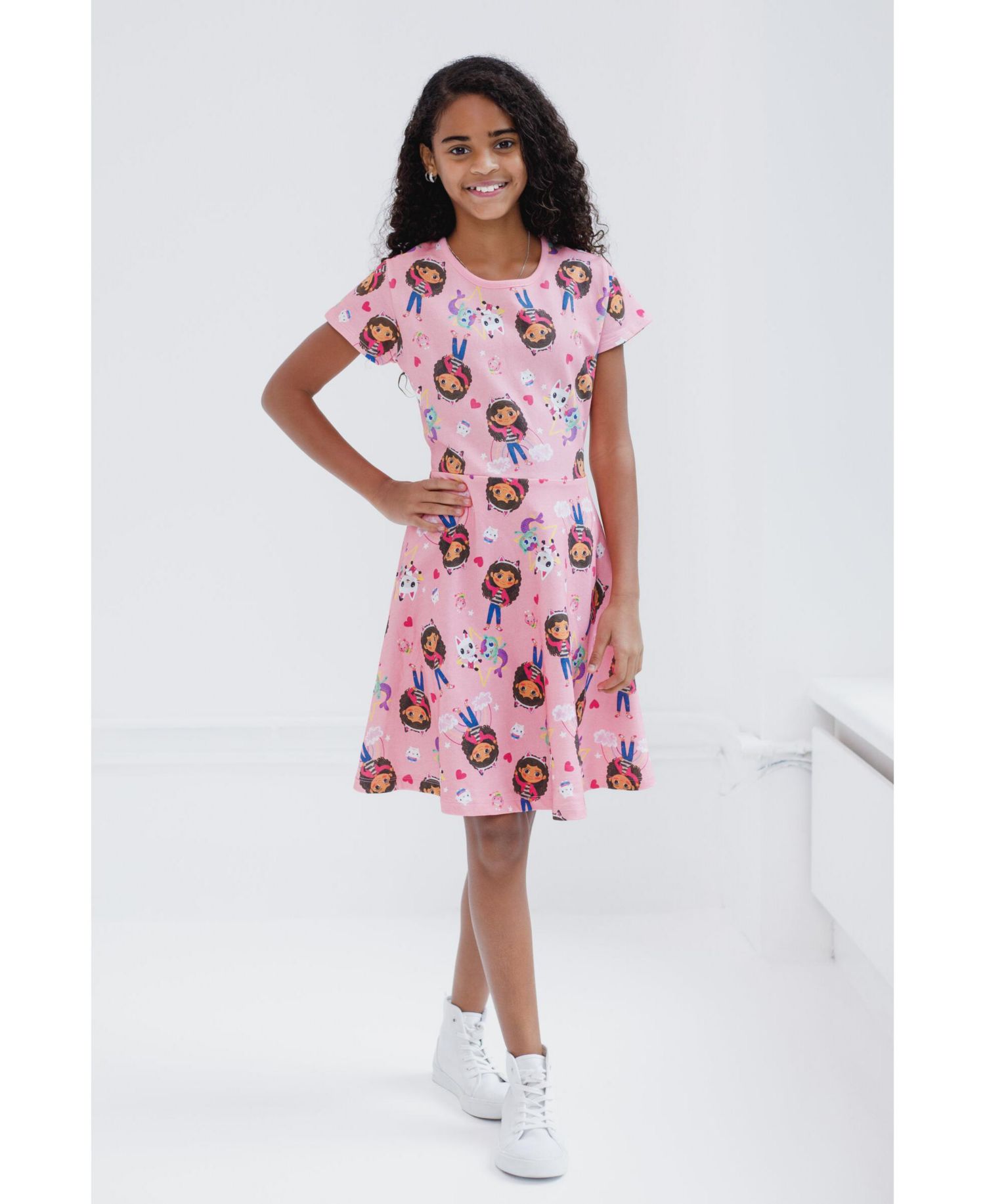 Girls' (6to 12)Short Sleeve Skater Dress