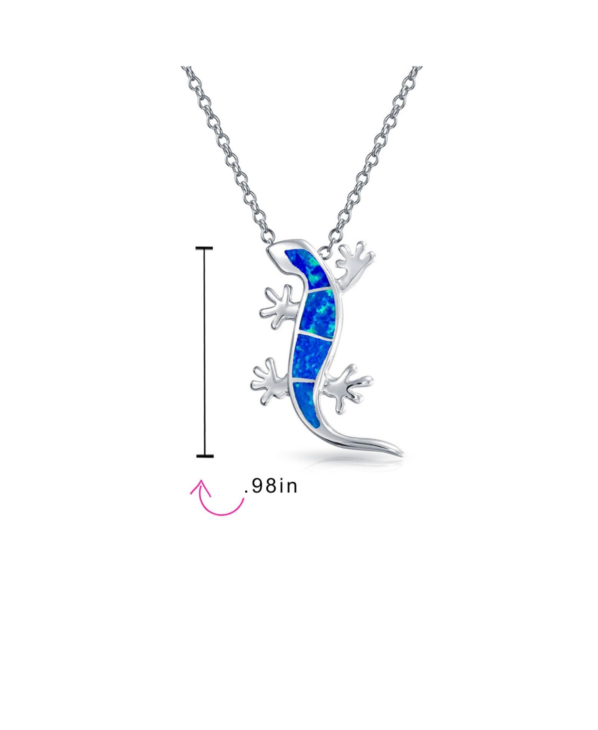 Bling Jewelry Iridescent White Created Opal Inlay Garden Gecko Lounge Lizard Stud Earrings For Women .925 Sterling Silver