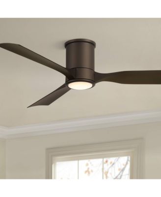 56 Inch 3 Blade LED Light with Remote Control Hugger Damp Rated Ceiling Fan
