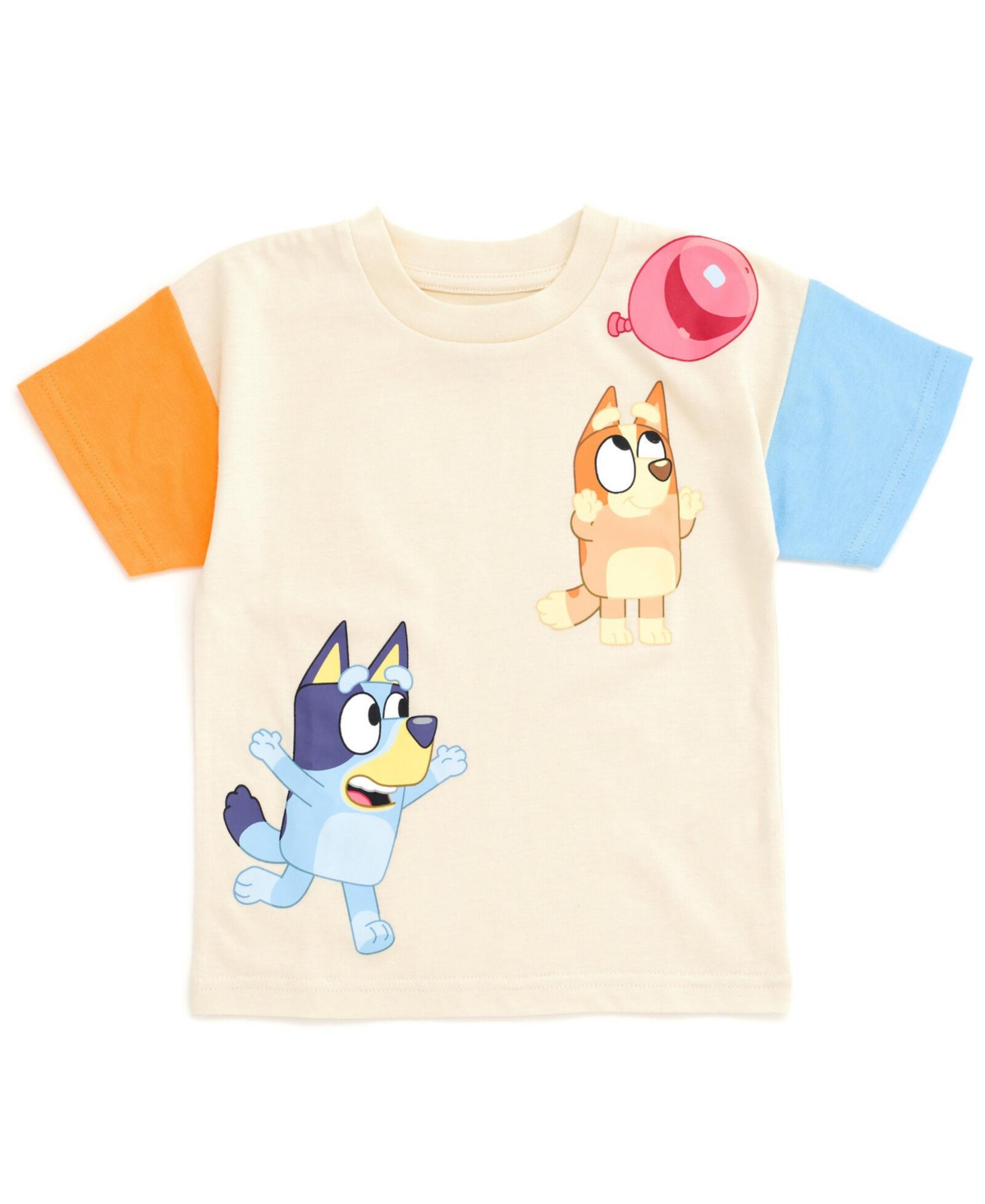 Bluey Toddler Boys Drop Shoulder T-Shirt French Terry Shorts and Adjustable Snapback Baseball Cap 3 Piece Outfit Set - Bluey  bingo