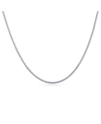 Bali Style Popcorn Coreana Chain Necklace .925 Sterling Silver Slender