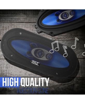 4" x 10" Three-Way Triaxial Speaker System, 300 Watt, Blue