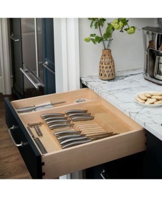 Dual Row Trimmable Knife Block Drawer Organizer Insert, 4WDKB-1