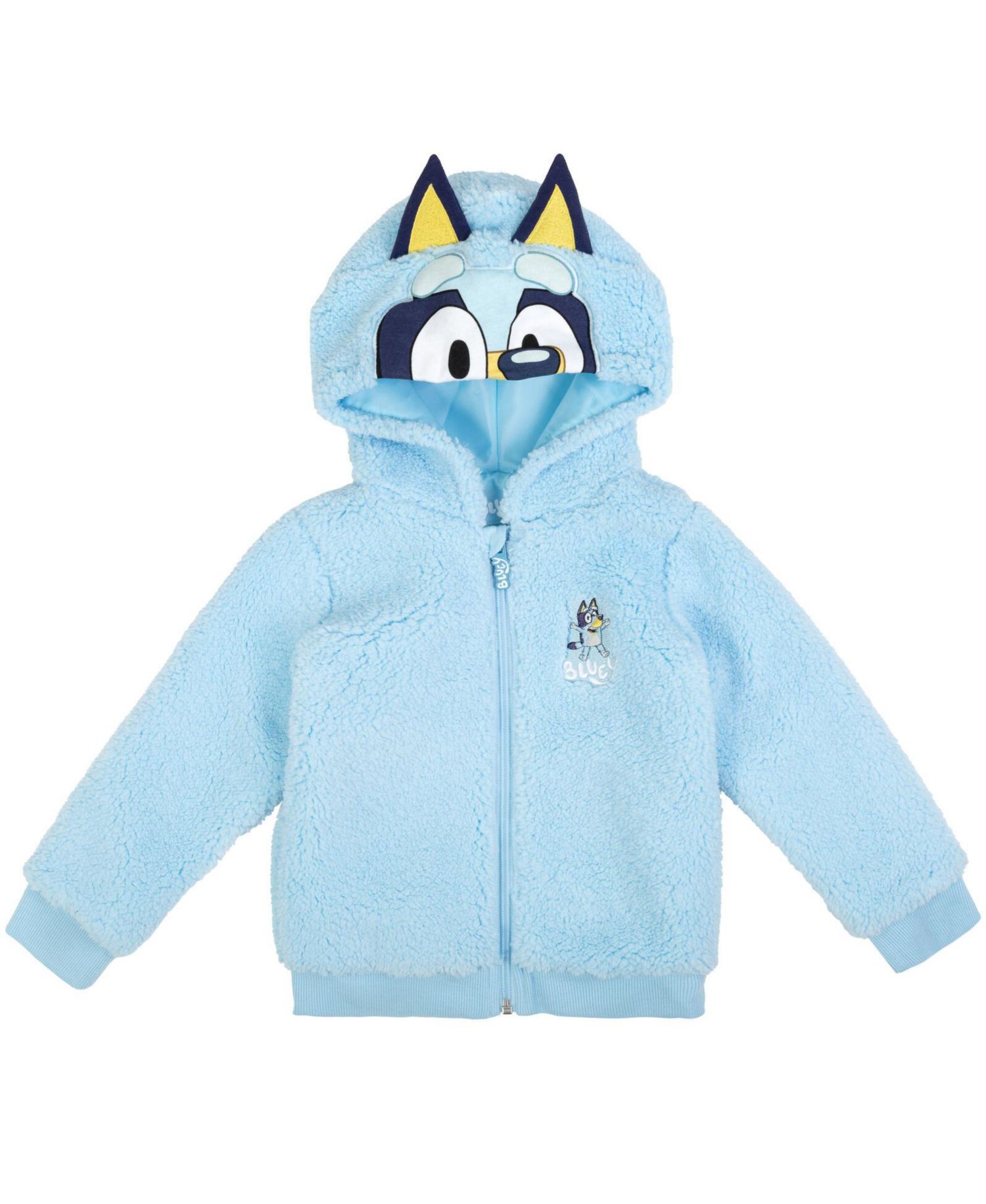 Toddler Boys Bingo Cozy Sherpa Zip Up Cosplay Hoodie