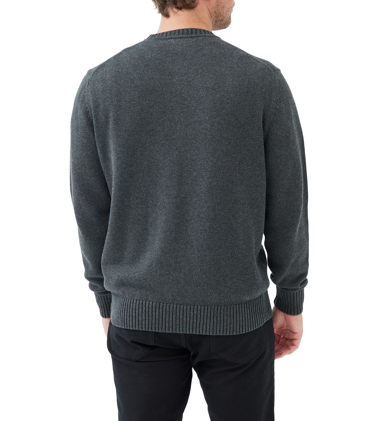 Мужской свитер Rodd & Gunn Gunn Crew Neck Pullover, цвет: Угольный серый — фото 3