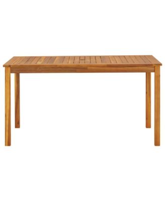 Patio Table 55.1"x31.5"x29.1" Solid Acacia Wood