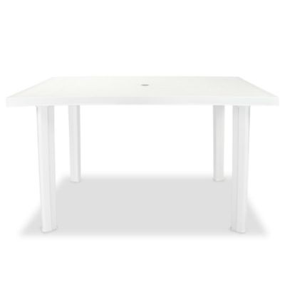 Outdoor Table White Plastic Standard Light Weight