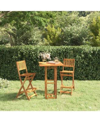 Bistro Table 29.5"x29.5"x43.3" Solid Wood Acacia