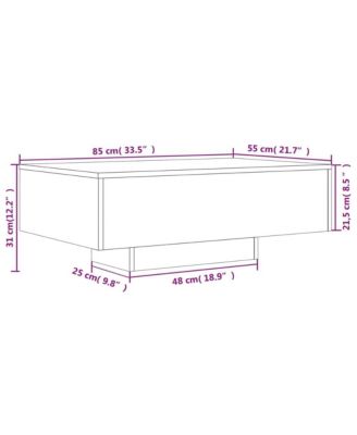 Coffee Table Black Engineered wood Low Coffee Table Coffee Table