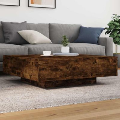 Coffee Table Smoked oak Engineered wood 39.4 x 39.4 in
