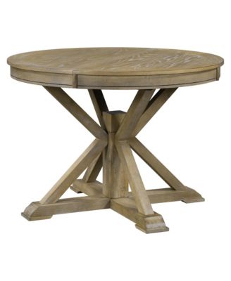 Retro Extendable Dining Table with 12-Inch Leaf for Functional Dining and Living Room Spaces