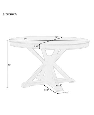 Retro Extendable Dining Table with 12-Inch Leaf for Functional Dining and Living Room Spaces