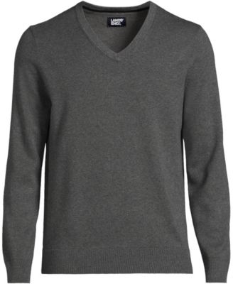 Big & Tall Fine Gauge Cotton V Neck Sweater