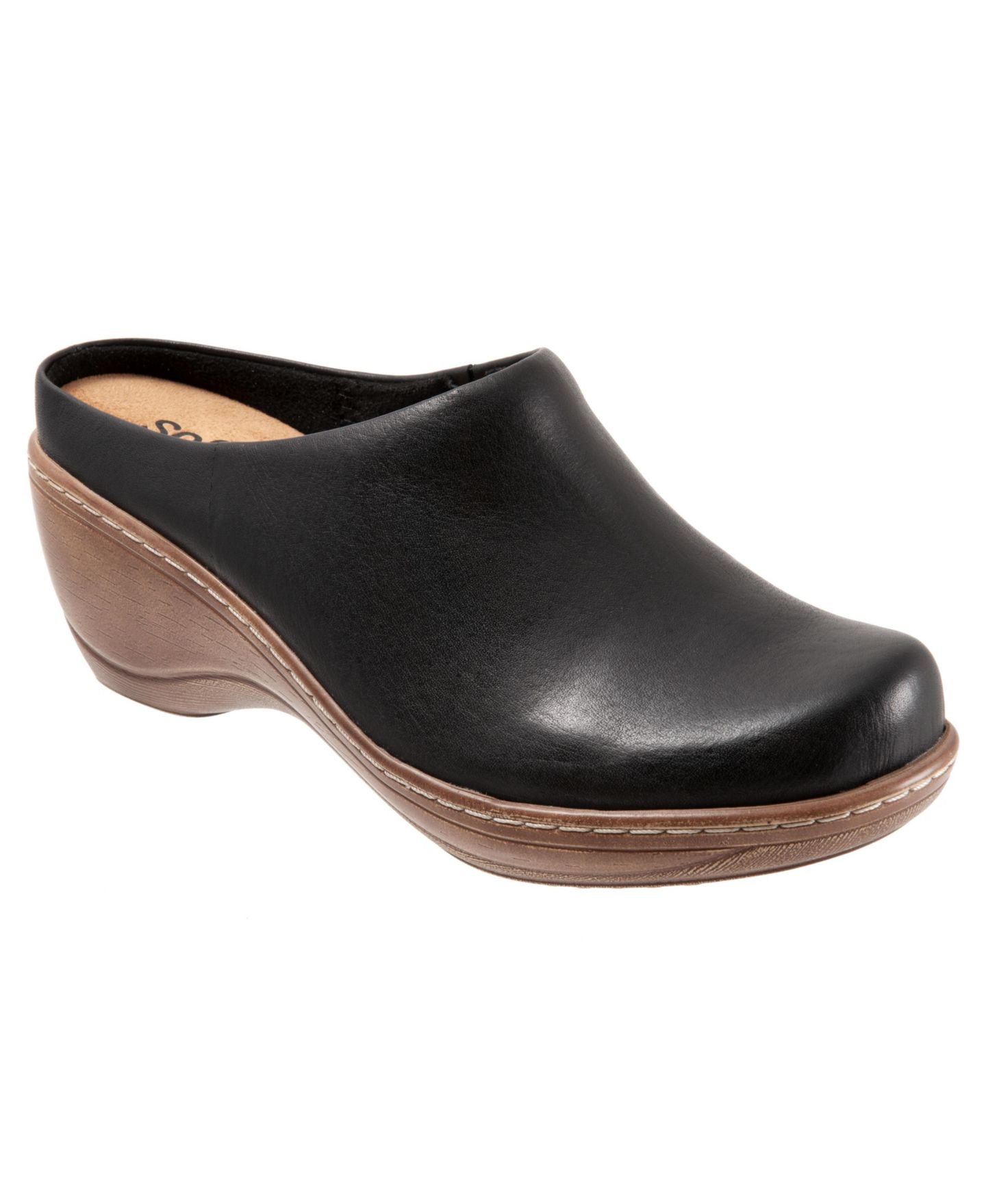 Женские сабо SoftWalk Madison Clog, цвет: Чёрный, вариант 1 — фото 1