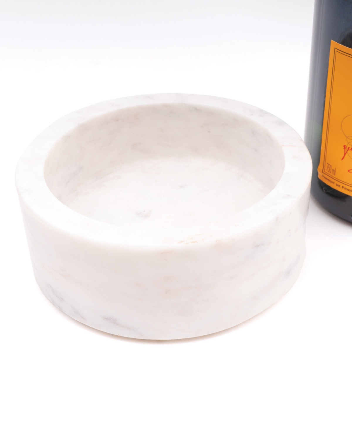8 Oak Lane Marble Wine Coaster In White