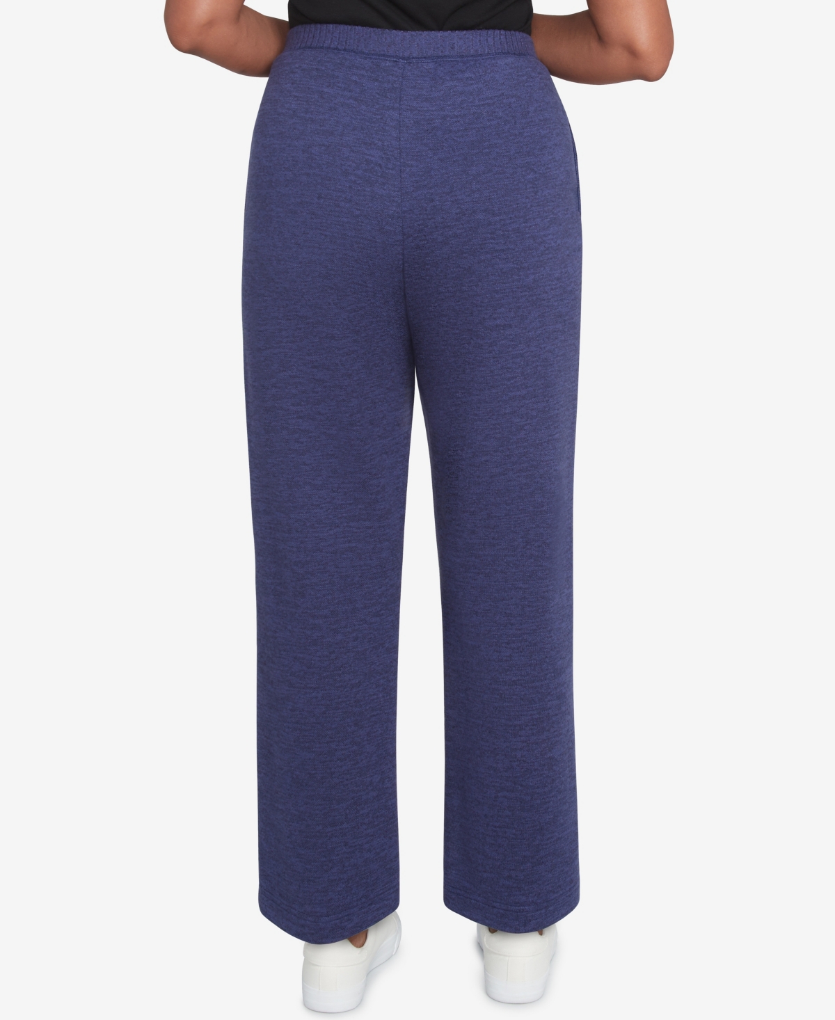 Alfred Dunner Women's French Quarter Soft Brushed Knit Average Length Pants In Blue