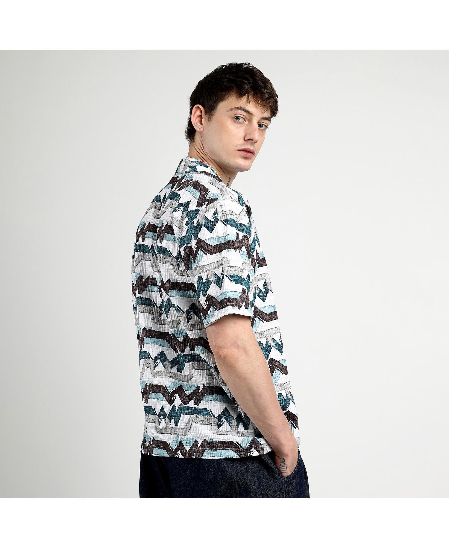Multitrack Striped Oversized Shirt