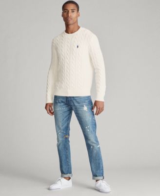 Men's Cable-Knit Cotton Sweater