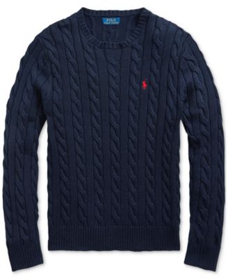 Men's Cable-Knit Cotton Sweater