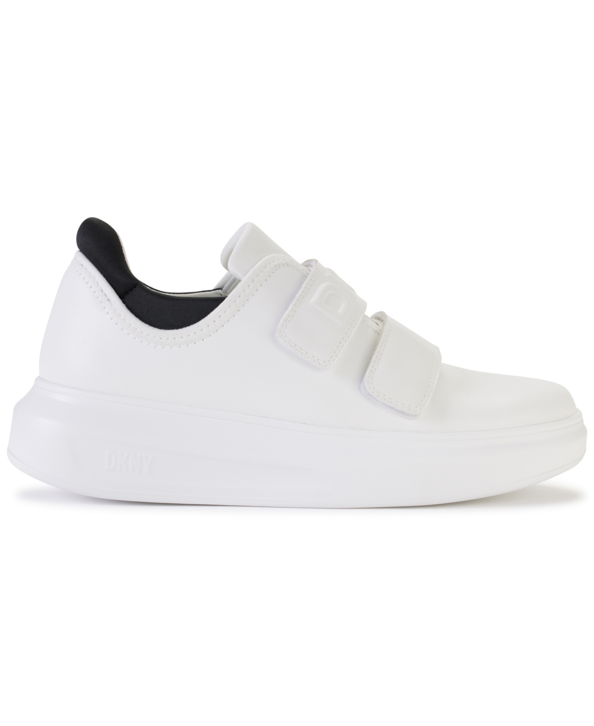 Dkny Jamiah Platform Sneaker In White And Black