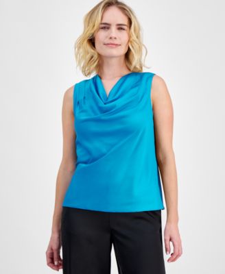 I.N.C. International Concepts - Petite Cowlneck Sleeveless Top