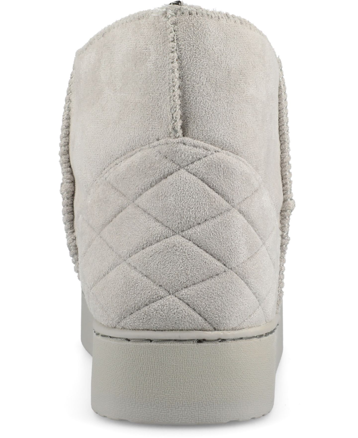 Женские тапочки Journee Collection Noa Round Toe Bootie Slippers, цвет: Серый — фото 4