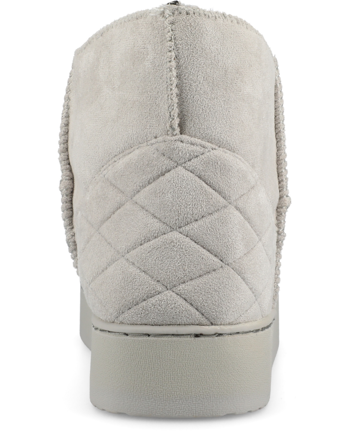 Shop Journee Collection Women's Noa Round Toe Bootie Slippers In Gray