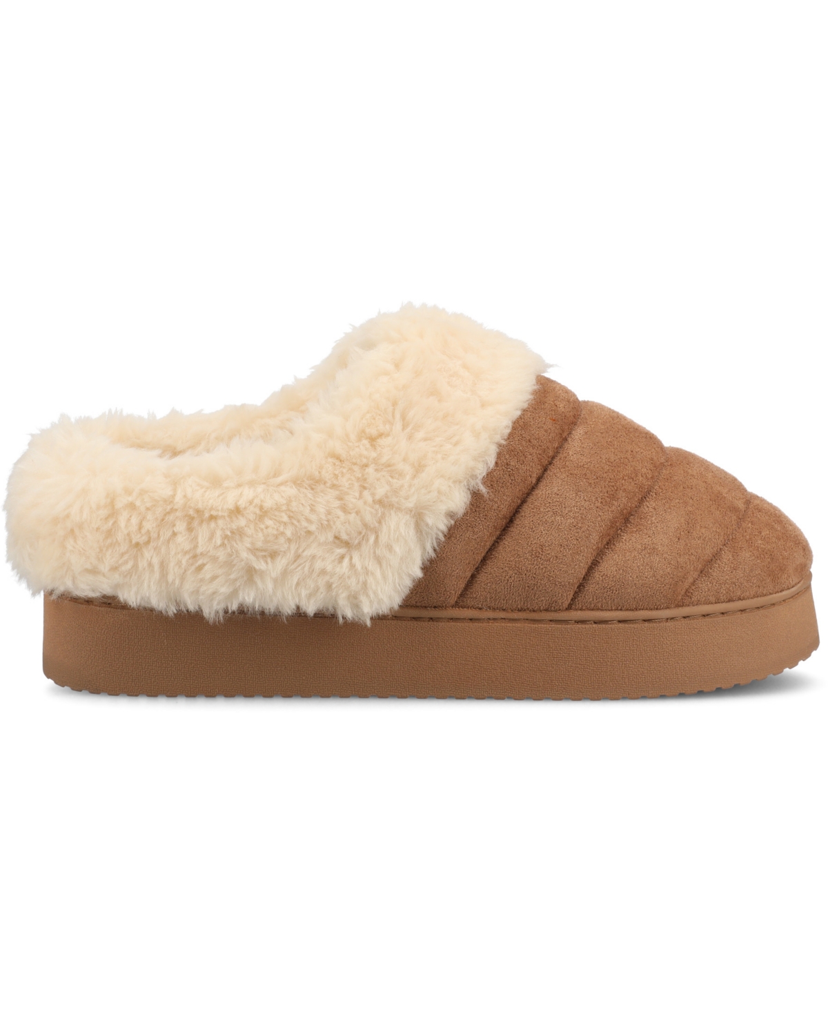 Journee Collection Blair Faux Fur Slipper In Tan