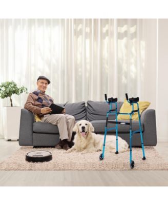 Folding Adjustable Aluminum Wheel Walking Frame