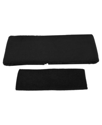 7 Piece Yoga Set with Mat, Stretch Strap, & Knee Pad, Black