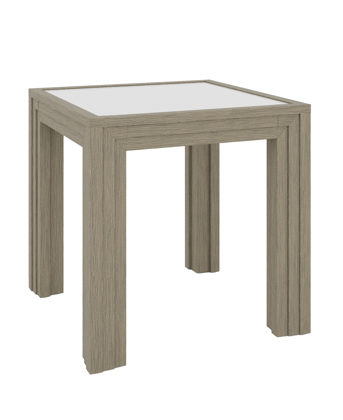 Macy's Cascade 24" Glass Top End Table In Dovetail