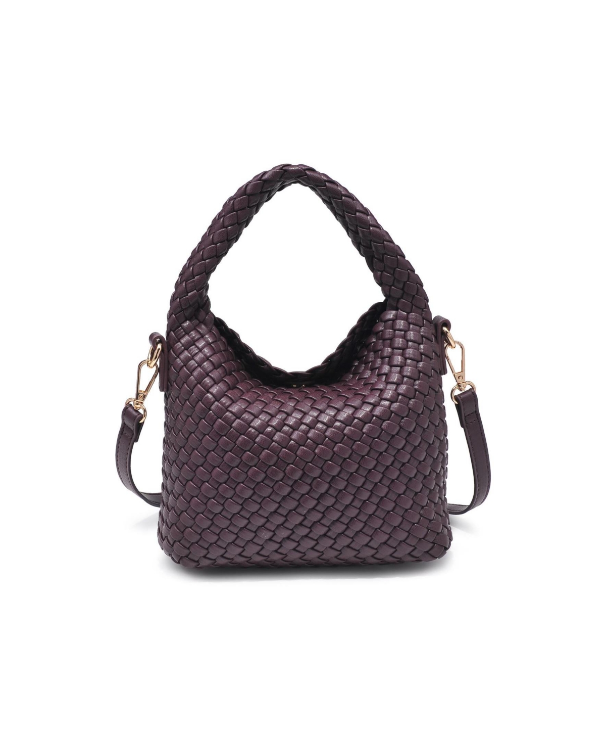 Moda Luxe Jessamine Woven Crossbody In Espresso