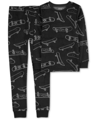 Carter's - Little & Big Boys Skateboard-Print Fleece Pajamas, 2 Piece Set