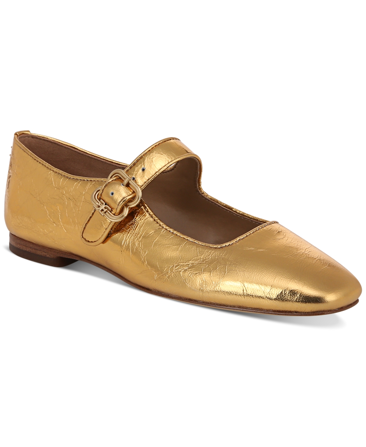 Sam Edelman Michaela Mary Jane Flat In Gold